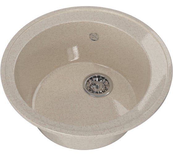Мойка mixline ML-GM Gloss 01 круглая, песочная, 480х480х180 мм 542280