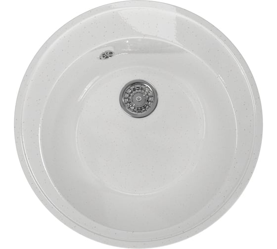 Мойка mixline ML-GM Gloss 01 круглая, белая, 480х480х180 мм 542281