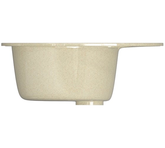 Мойка mixline ML-GM Gloss 02 овальная, с крылом, бежевая, 460х580х180 мм 542270