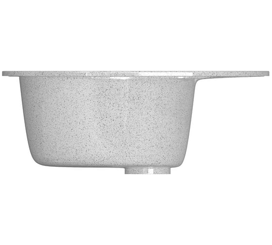Мойка mixline ML-GM Gloss 02 овальная, с крылом, серая, 460х580х180 мм 542282