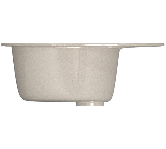 Мойка mixline ML-GM Gloss 02 овальная, с крылом, песочная, 460х580х180 мм 542284