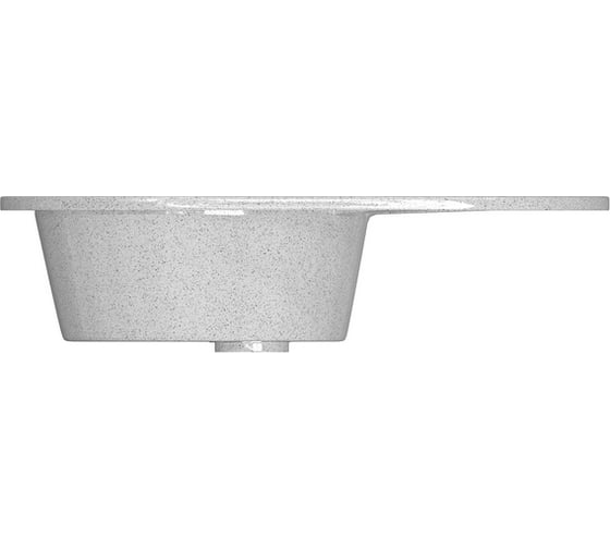 Мойка mixline ML-GM Gloss 03 овальная, с крылом, серая, 480х740х180 мм 542287