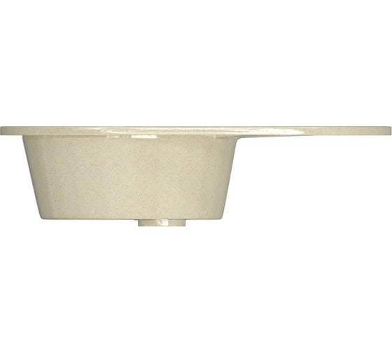 Мойка mixline ML-GM Gloss 03 овальная, с крылом, бежевая, 480х740х180 мм 542286