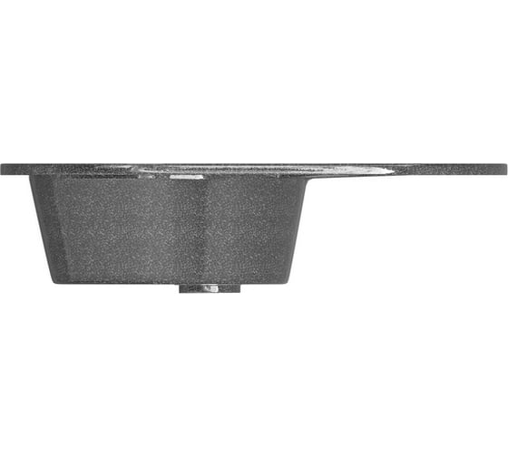 Мойка mixline ML-GM Gloss 03 овальная, с крылом, черная, 480х740х180 мм 542288