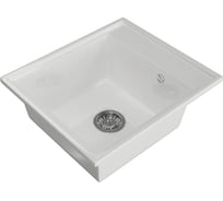 Мойка mixline ML-GM Gloss 04 белая, 480х420х180 мм 542295