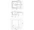 Мойка mixline ML-GM Gloss 05 с крылом, черная, 480х620х180 мм 542298 5