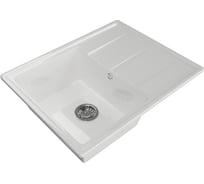 Мойка mixline ML-GM Gloss 05 с крылом, белая, 480х620х180 мм 542300