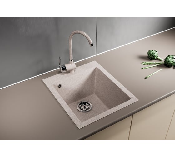 Мойка mixline ML-GM14 песочная, 302, 495х420х190 мм 525092