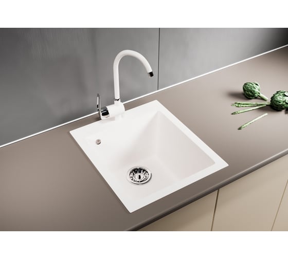 Мойка mixline ML-GM14 молоко, 341, 495х420х190 мм 532395
