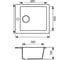 Мойка mixline ML-GM14 молоко, 341, 495х420х190 мм 532395 5