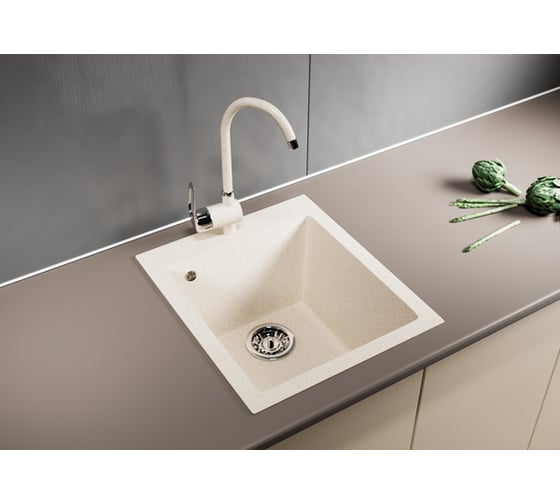 Мойка mixline ML-GM14 бежевая, 328, 495х420х190 мм 525098