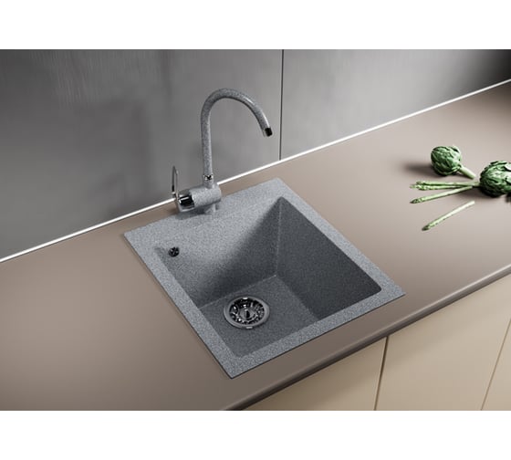 Мойка mixline ML-GM14 темно-серая, 309, 495х420х190 мм 525095