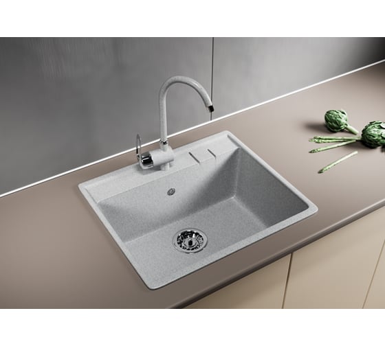Мойка mixline ML-GM15 графит, 342, 490х550х200 мм 533157