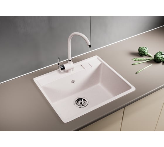 Мойка mixline ML-GM15 светло-розовая, 311, 490х550х200 мм 525104