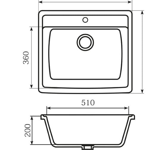 Мойка mixline ML-GM15 светло-розовая, 311, 490х550х200 мм 525104