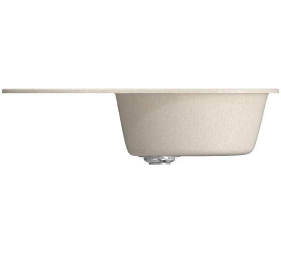 Мойка mixline ML-GM16 овальная, с крылом, бежевая, 328, 455х720х180 мм 525114