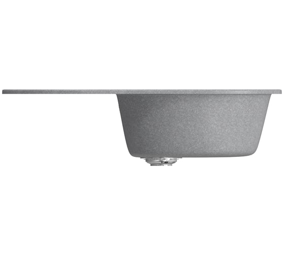 Мойка mixline ML-GM16 овальная, с крылом, графит, 342, 455х720х180 мм 533158