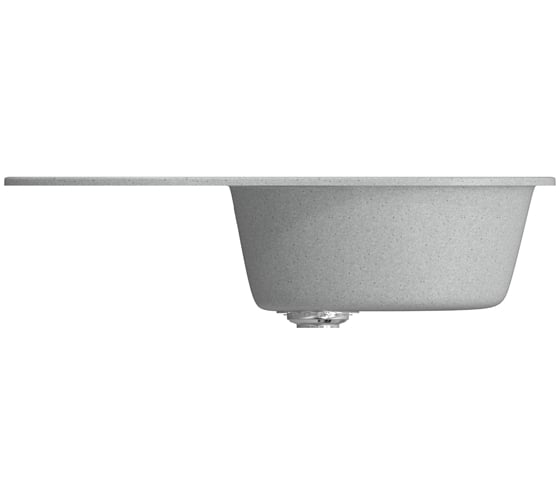 Мойка mixline ML-GM16 овальная, с крылом, серая, 310, 455х720х180 мм 525109