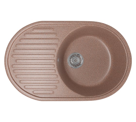 Мойка mixline ML-GM16 овальная, с крылом, терракотовая, 307, 455х720х180 мм 525113