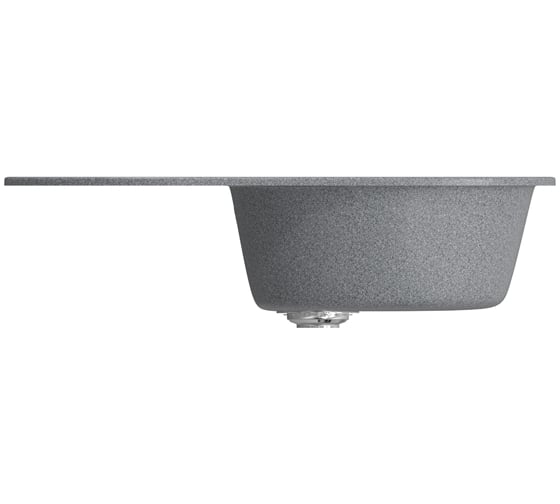 Мойка mixline ML-GM16 овальная, с крылом, темно-серая, 309, 455х720х180 мм 525111