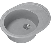 Мойка mixline ML-GM17 овальная, с крылом, графит, 342, 465х570х180 мм 533159