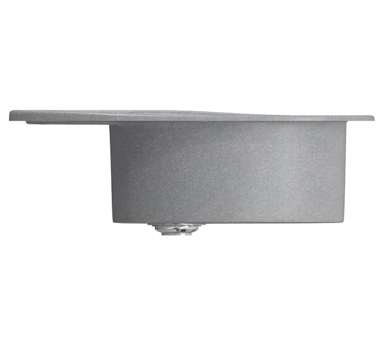 Мойка mixline ML-GM17 овальная, с крылом, графит, 342, 465х570х180 мм 533159