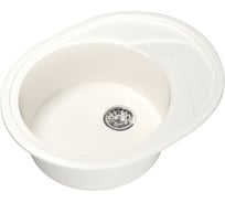 Мойка mixline ML-GM17 овальная, с крылом, молоко, 341, 465х570х180 мм 532398