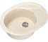 Мойка mixline ML-GM17 овальная, с крылом, бежевая, 328, 465х570х180 мм 525122 1