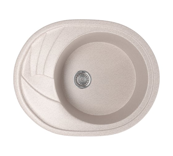 Мойка mixline ML-GM17 овальная, с крылом, песочная, 302, 465х570х180 мм 525116