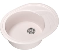 Мойка mixline ML-GM17 овальная, с крылом, светло-розовая, 311, 465х570х180 мм 525120