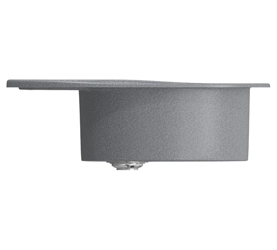 Мойка mixline ML-GM17 овальная, с крылом, темно-серая, 309, 465х570х180 мм 525119