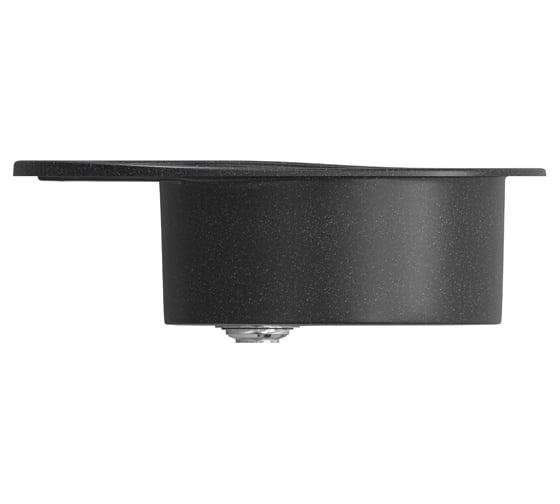 Мойка mixline ML-GM17 овальная, с крылом, черная, 308, 465х570х180 мм 525118