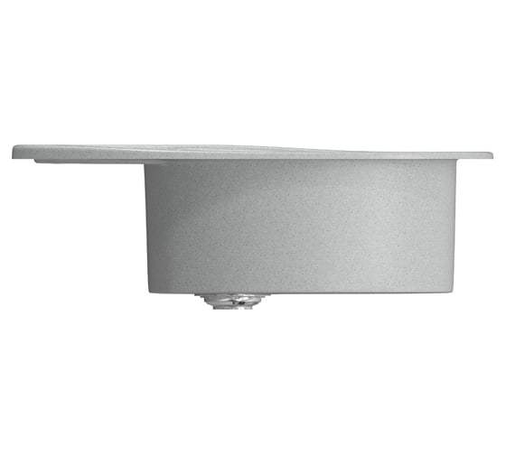 Мойка mixline ML-GM17 овальная, с крылом, серая, 310, 465х570х180 мм 525117