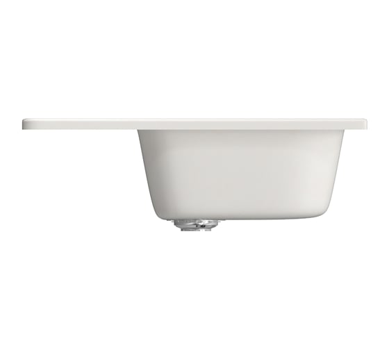 Мойка mixline ML-GM18 с крылом, молоко, 341, 490х640х190 мм 532399