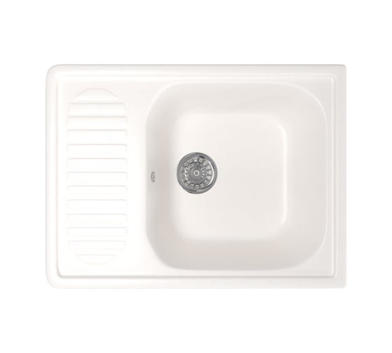 Мойка mixline ML-GM18 с крылом, белая, 331, 490х640х190 мм 525147