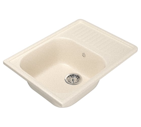 Мойка mixline ML-GM18 с крылом, бежевая, 328, 490х640х190 мм 525146