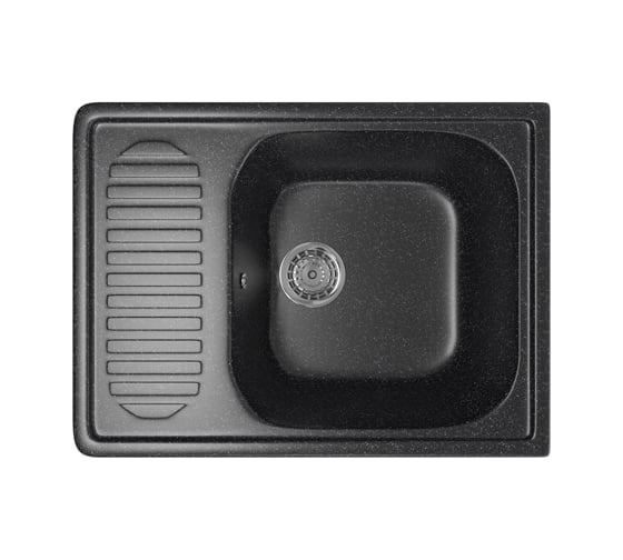 Мойка mixline ML-GM18 с крылом, черная, 308, 490х640х190 мм 525142