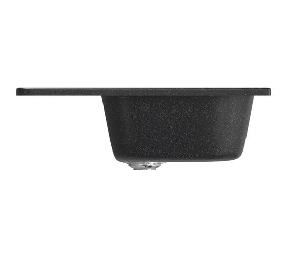 Мойка mixline ML-GM18 с крылом, черная, 308, 490х640х190 мм 525142