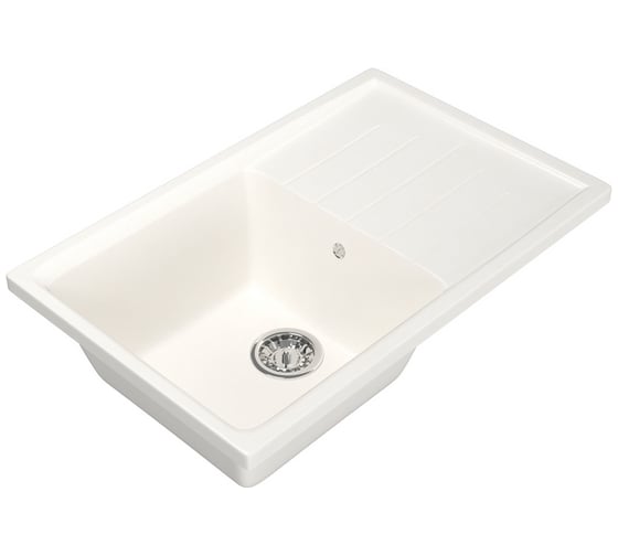 Мойка mixline ML-GM19 с крылом, молоко, 341, 495х750х200 мм 532400 1