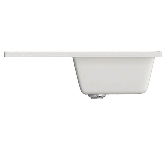 Мойка mixline ML-GM19 с крылом, молоко, 341, 495х750х200 мм 532400