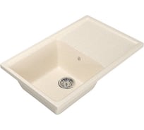 Мойка mixline ML-GM19 с крылом, бежевая, 328, 495х750х200 мм 525155