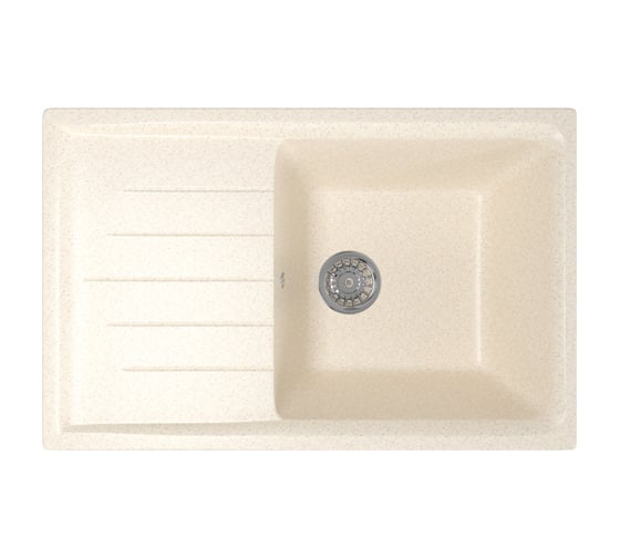 Мойка mixline ML-GM19 с крылом, бежевая, 328, 495х750х200 мм 525155