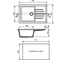 Мойка mixline ML-GM19 с крылом, графит, 342, 495х750х200 мм 533161 4