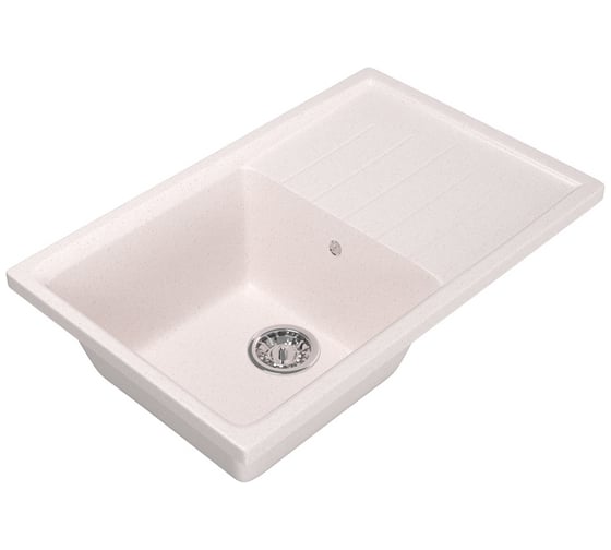 Мойка mixline ML-GM19 с крылом, светло-розовая, 311, 495х750х200 мм 525152 1