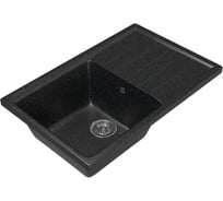 Мойка mixline ML-GM19 с крылом, черная, 308, 495х750х200 мм 525150