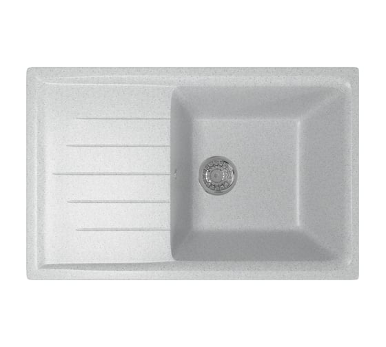 Мойка mixline ML-GM19 с крылом, серая, 310, 495х750х200 мм 525149