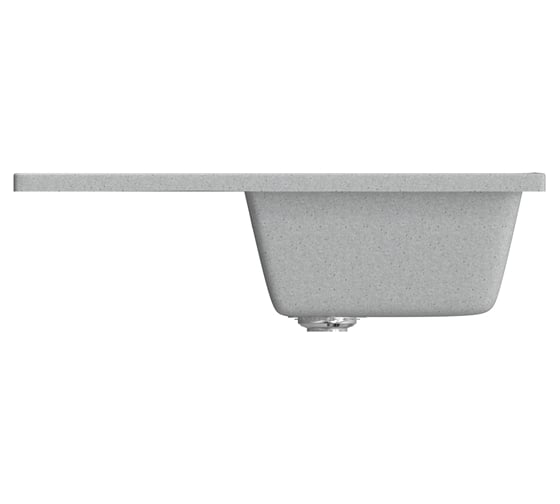 Мойка mixline ML-GM19 с крылом, серая, 310, 495х750х200 мм 525149