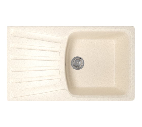Мойка mixline ML-GM20 с крылом, бежевая, 328, 480х830х190 мм 525163