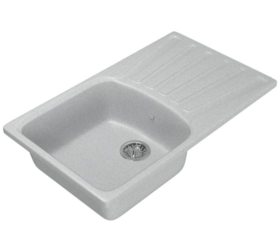 Мойка mixline ML-GM20 с крылом, серая, 310, 480х830х190 мм 525158