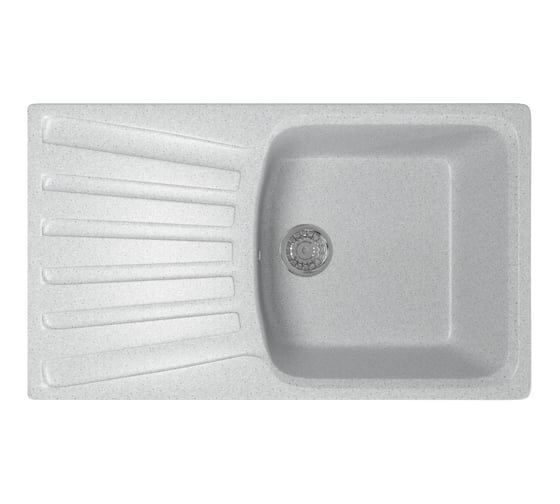 Мойка mixline ML-GM20 с крылом, серая, 310, 480х830х190 мм 525158